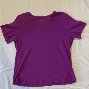 CJ Banks Purple Short Sleeve Top